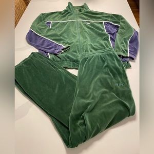 Mens Fila XXL velour tracksuit Y2K 90s